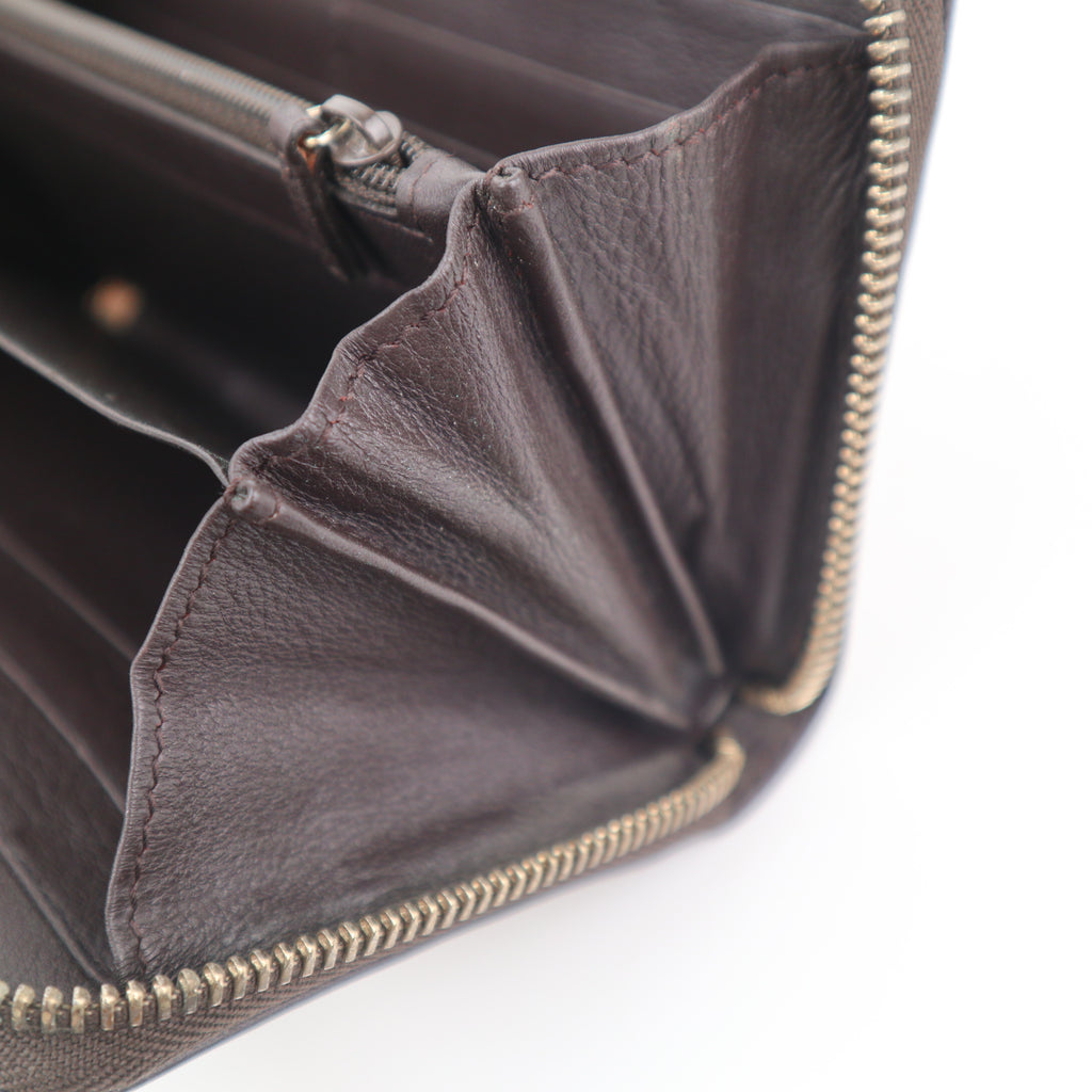 C2815 Gucci Wallet GG Canvas Sukey Zip Around Wallet | Pre-Owned Very Good Brown GG Canvas Canvas