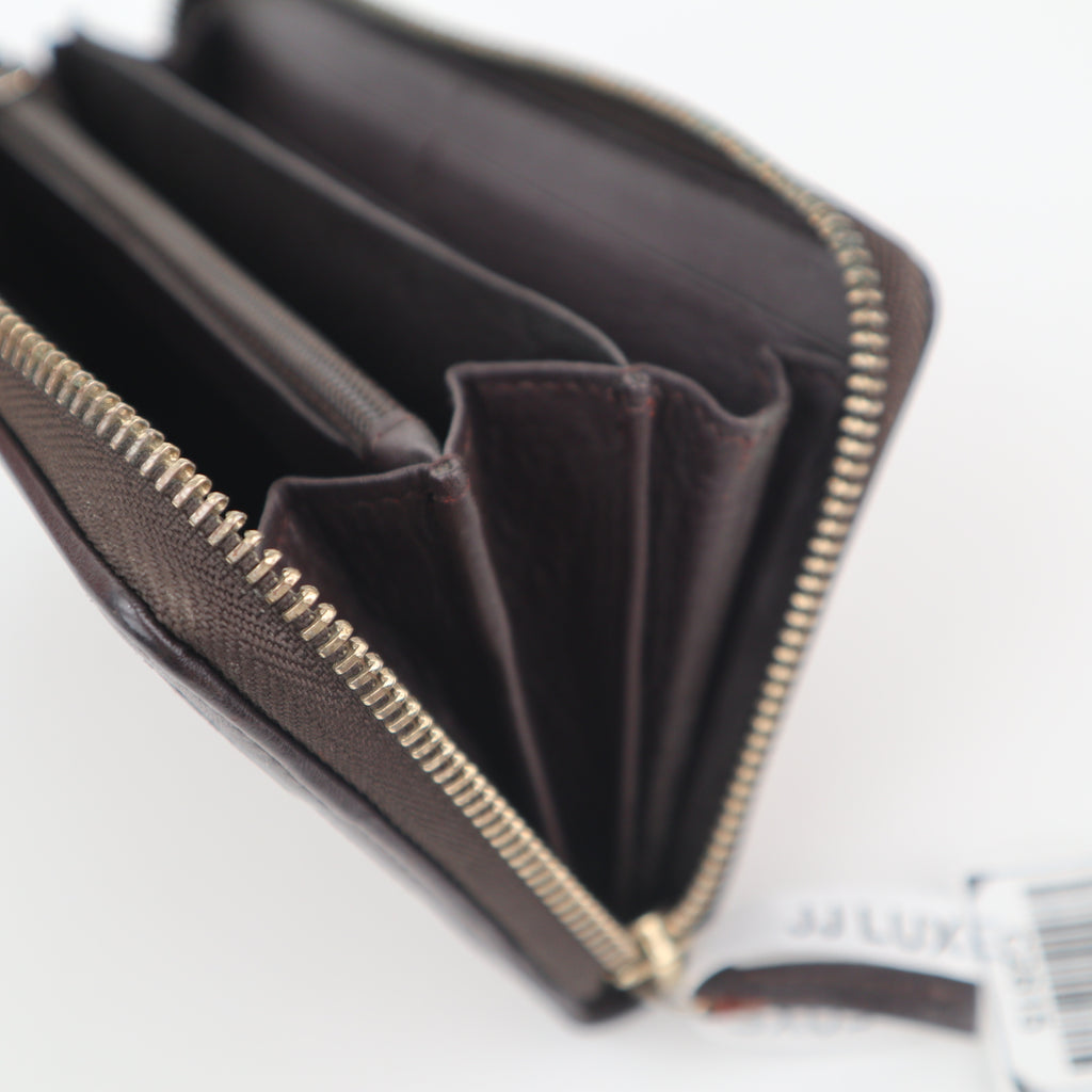 C2815 Gucci Wallet GG Canvas Sukey Zip Around Wallet | Pre-Owned Very Good Brown GG Canvas Canvas