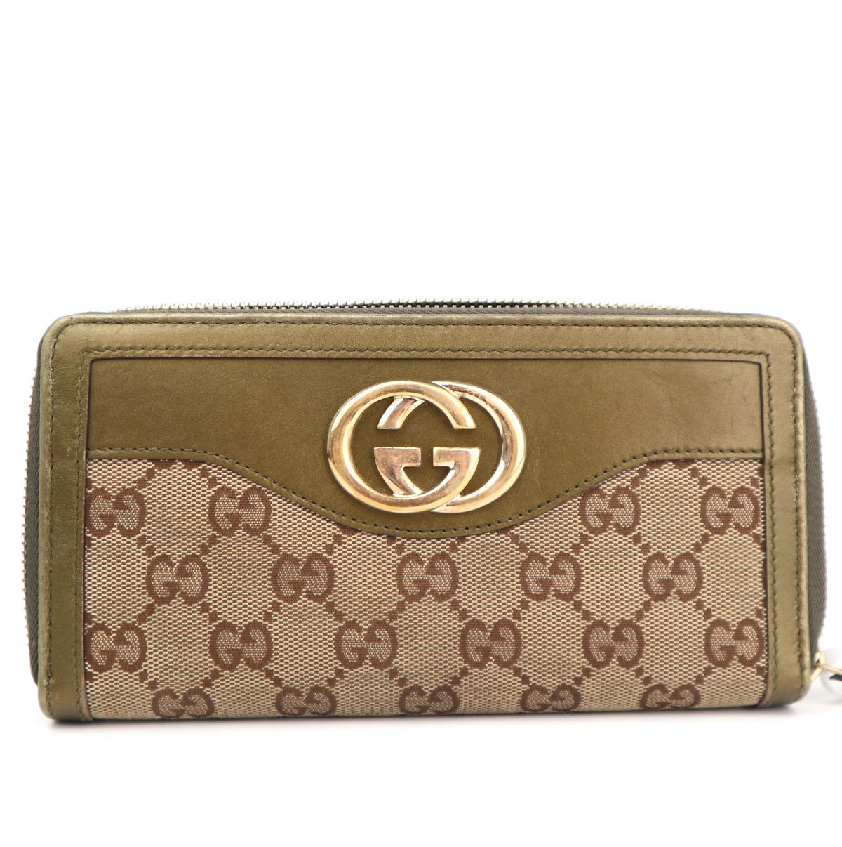 C2816 Gucci Wallet GG Canvas Sukey Zip Around Wallet | Pre-Owned Very Good Brown GG Canvas Canvas