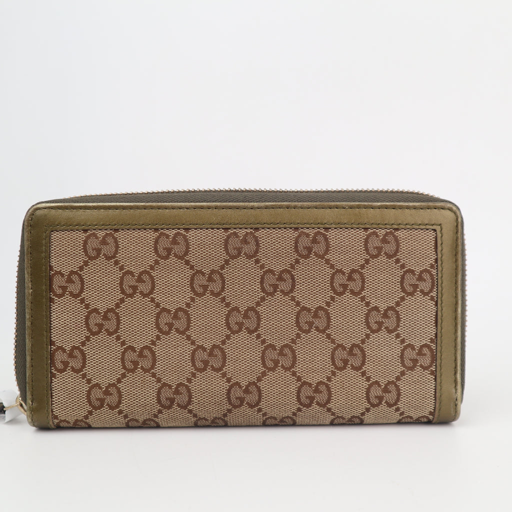 C2816 Gucci Wallet GG Canvas Sukey Zip Around Wallet | Pre-Owned Very Good Brown GG Canvas Canvas