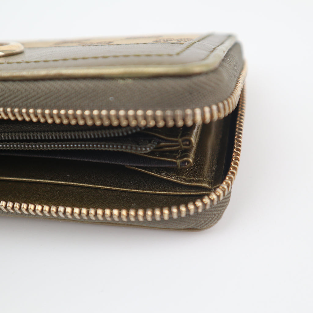 C2816 Gucci Wallet GG Canvas Sukey Zip Around Wallet | Pre-Owned Very Good Brown GG Canvas Canvas