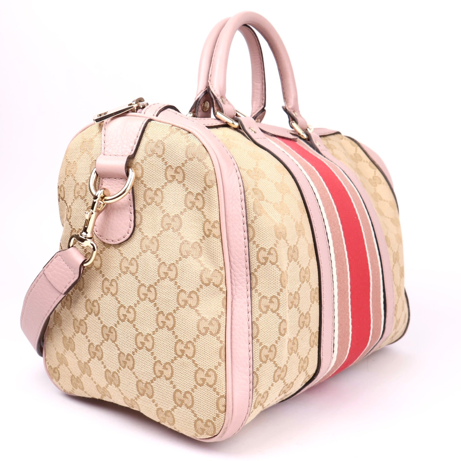 J3575 Gucci Boston Bowling Bag Guccissima Canvas- Pre Owned