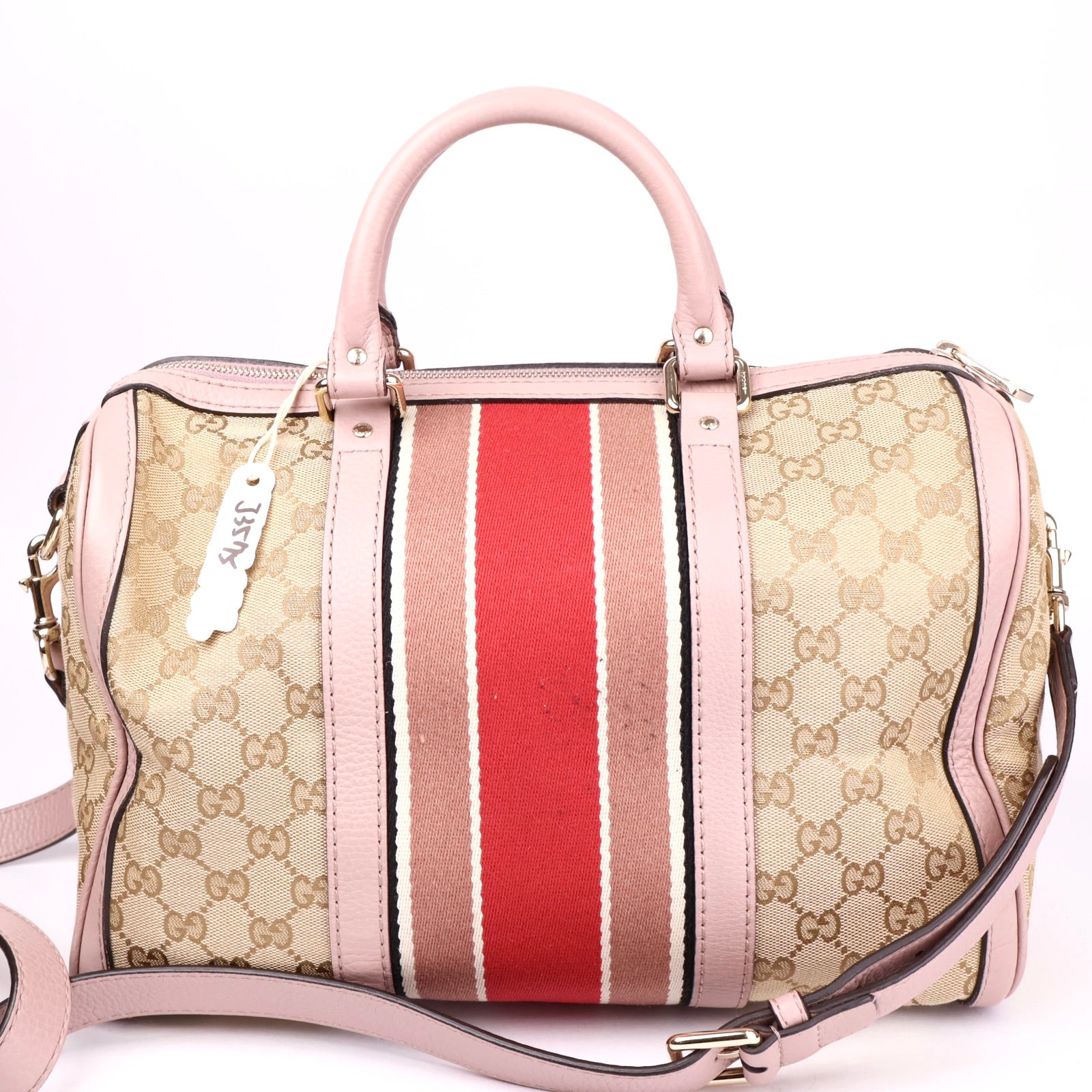 J3575 Gucci Boston Bowling Bag Guccissima Canvas- Pre Owned