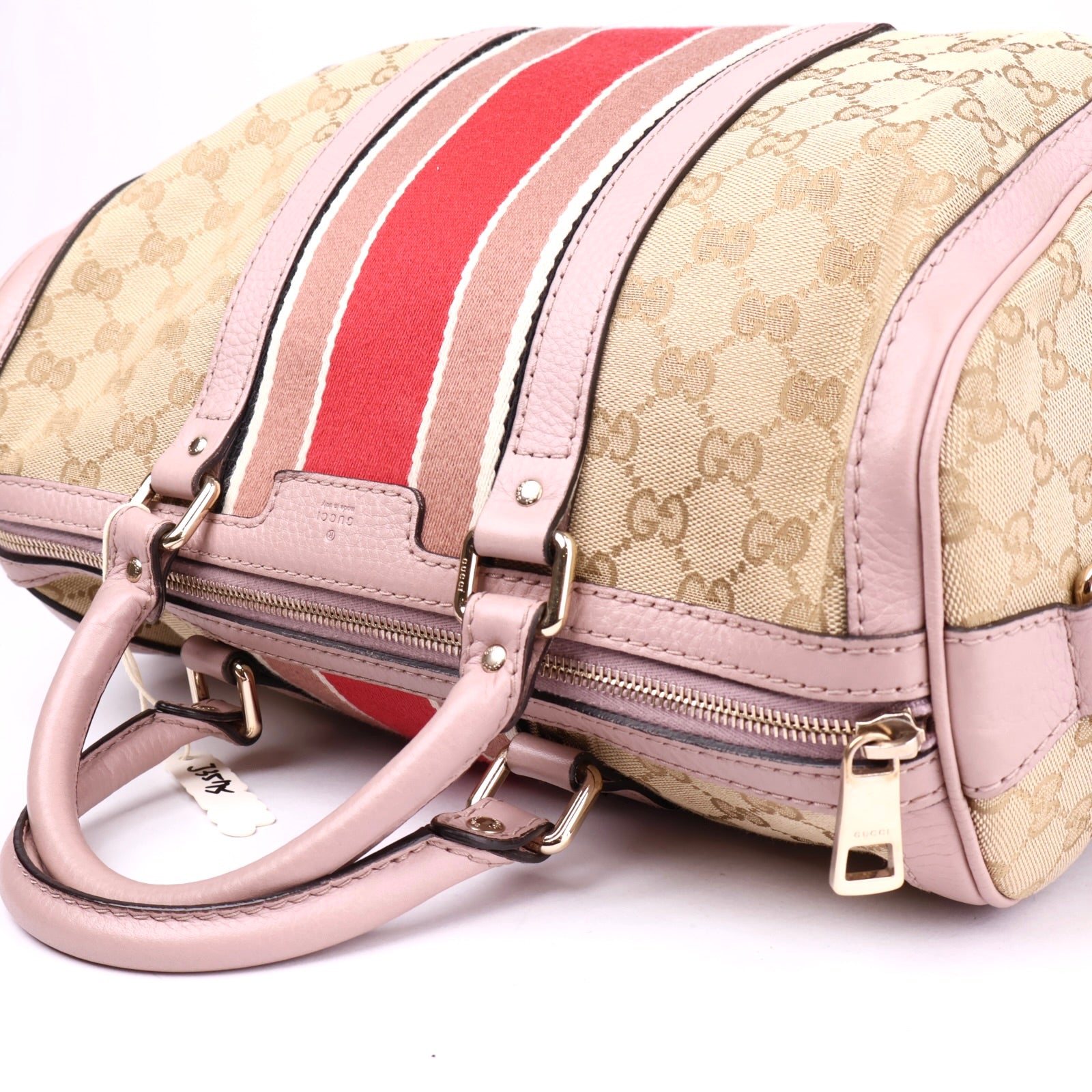 J3575 Gucci Boston Bowling Bag Guccissima Canvas- Pre Owned