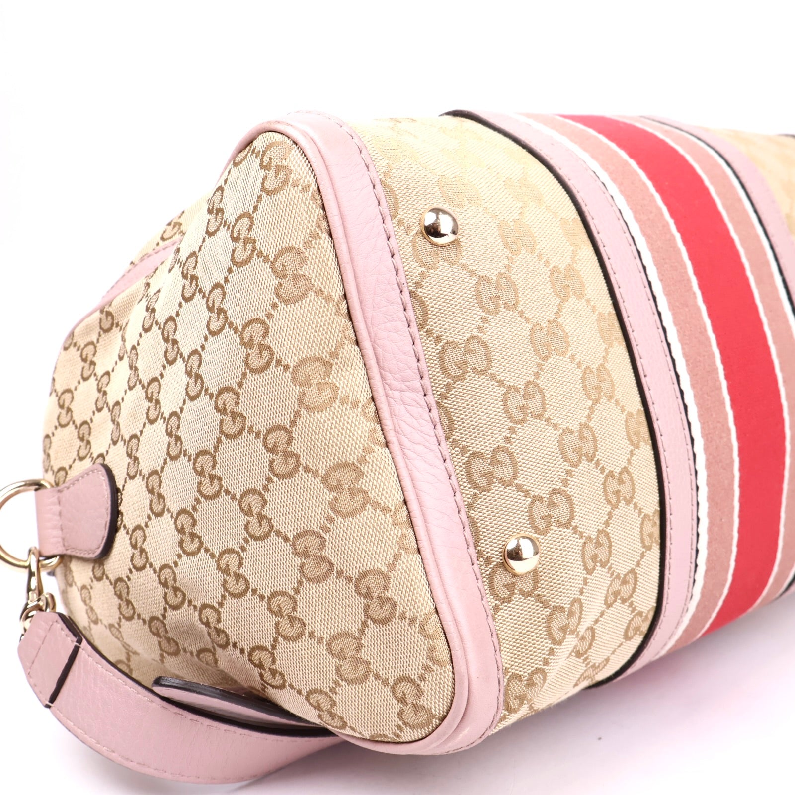 J3575 Gucci Boston Bowling Bag Guccissima Canvas- Pre Owned