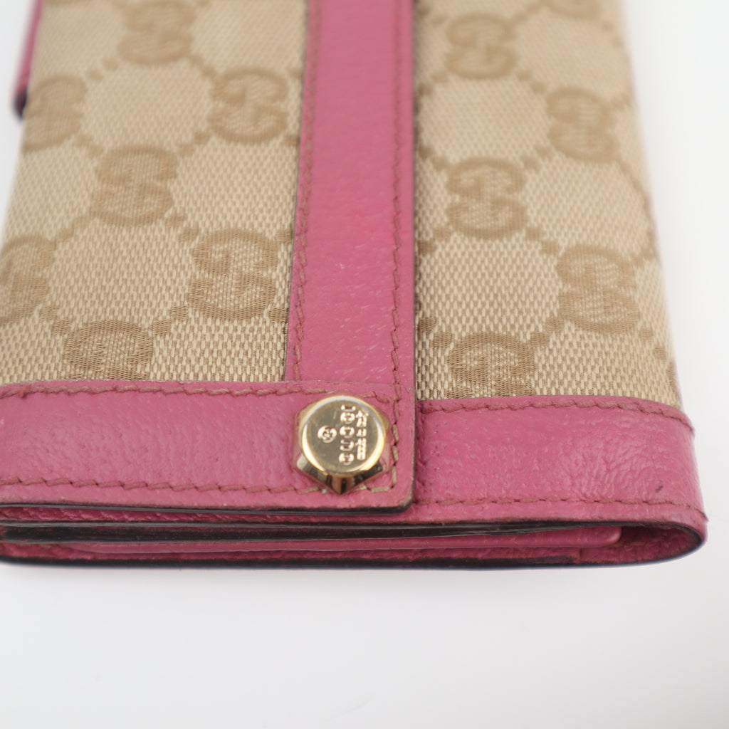 C2818 Gucci Wallet GG Canvas Mayfair Two-Sided Long Wallet | Pre-Owned Very Good Brown GG Canvas Canvas