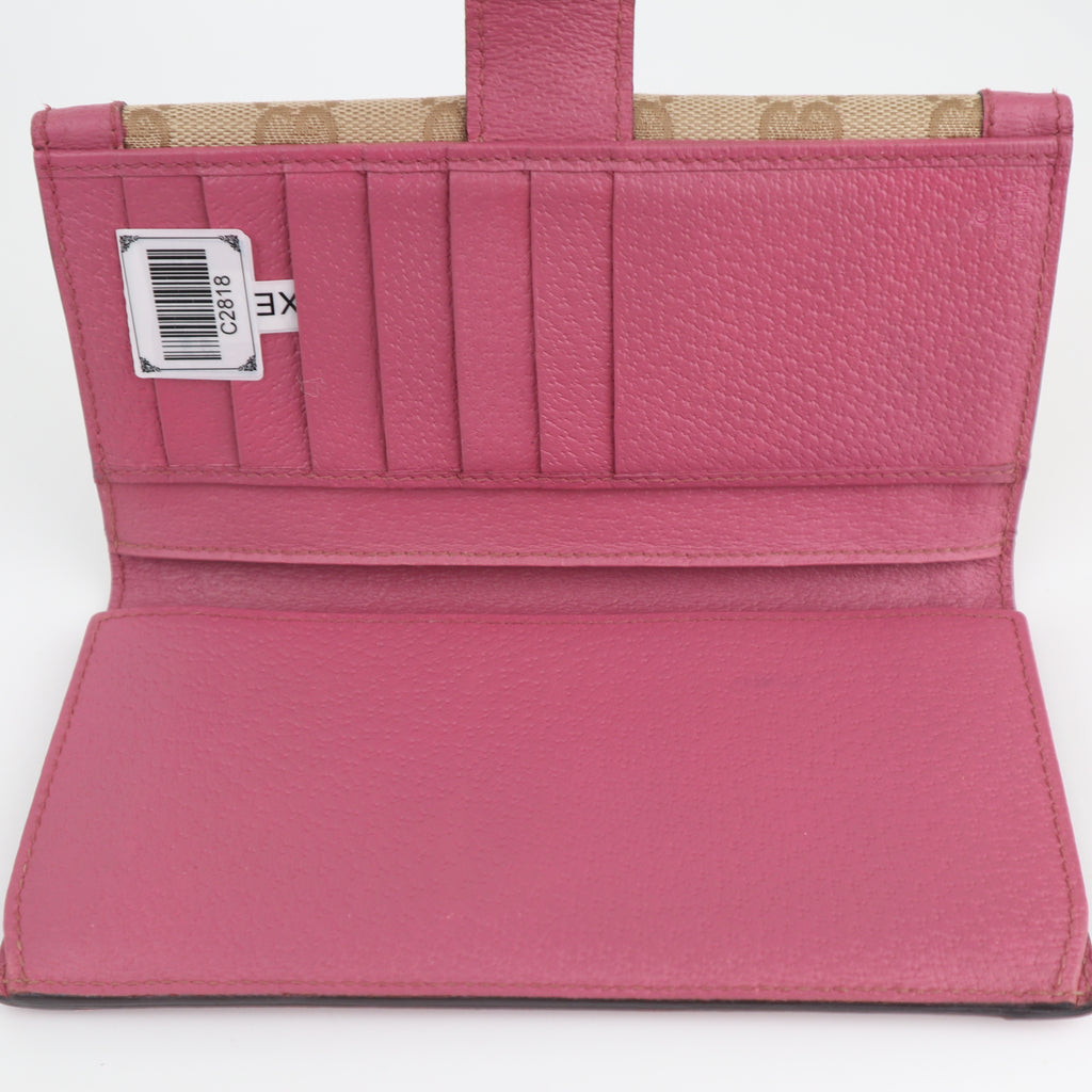C2818 Gucci Wallet GG Canvas Mayfair Two-Sided Long Wallet | Pre-Owned Very Good Brown GG Canvas Canvas