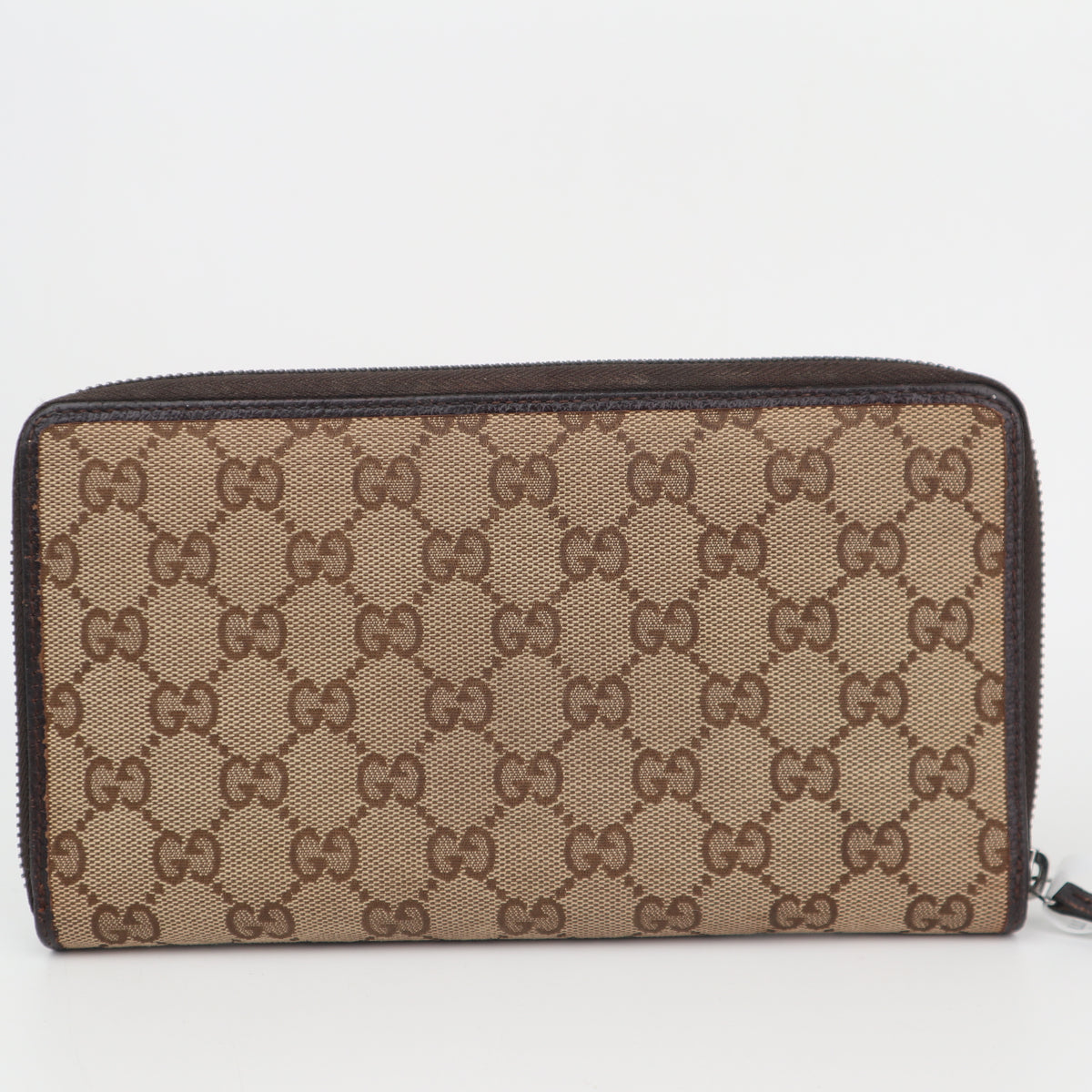 C2830 Gucci Wallet GG Canvas Travel Backpack Dark Brown | Pre-Owned Very Good Dark Brown GG Canvas Canvas