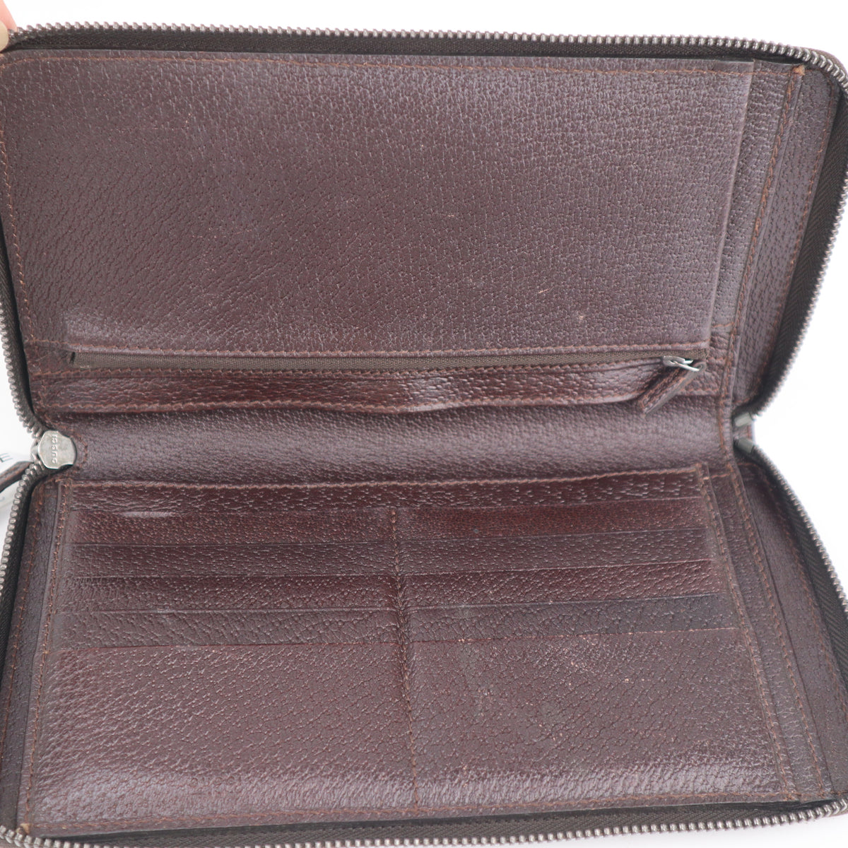 C2830 Gucci Wallet GG Canvas Travel Backpack Dark Brown | Pre-Owned Very Good Dark Brown GG Canvas Canvas