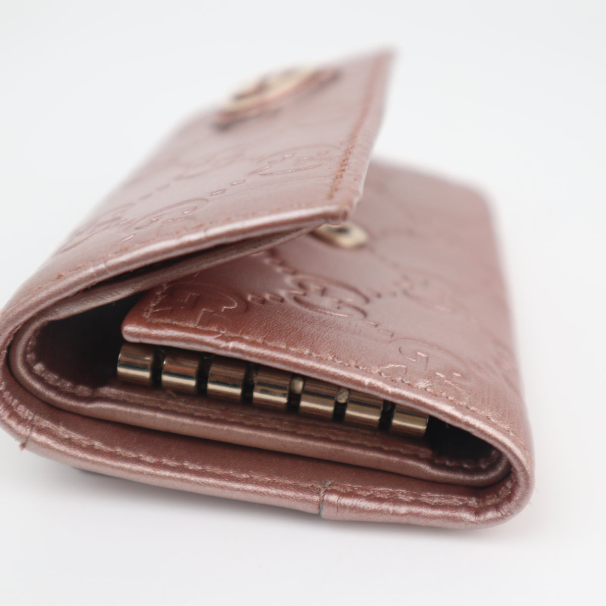 C2831 Gucci Key Case Lovely Heart Guccissima 6-Ring Key Case | Pre-Owned Excellent Brown Guccissima Leather