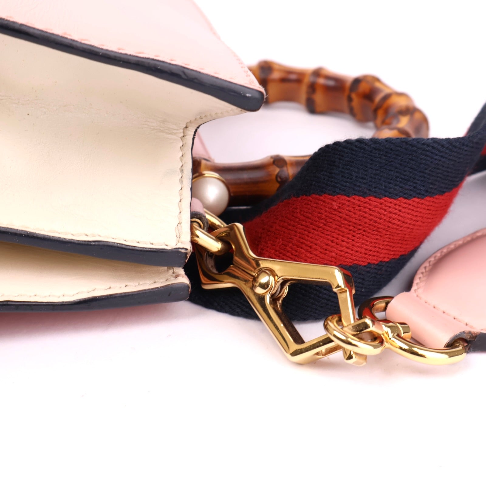 J3561 Gucci Nymphaea Top Handle Mini Pink in Leather- Pre Owned