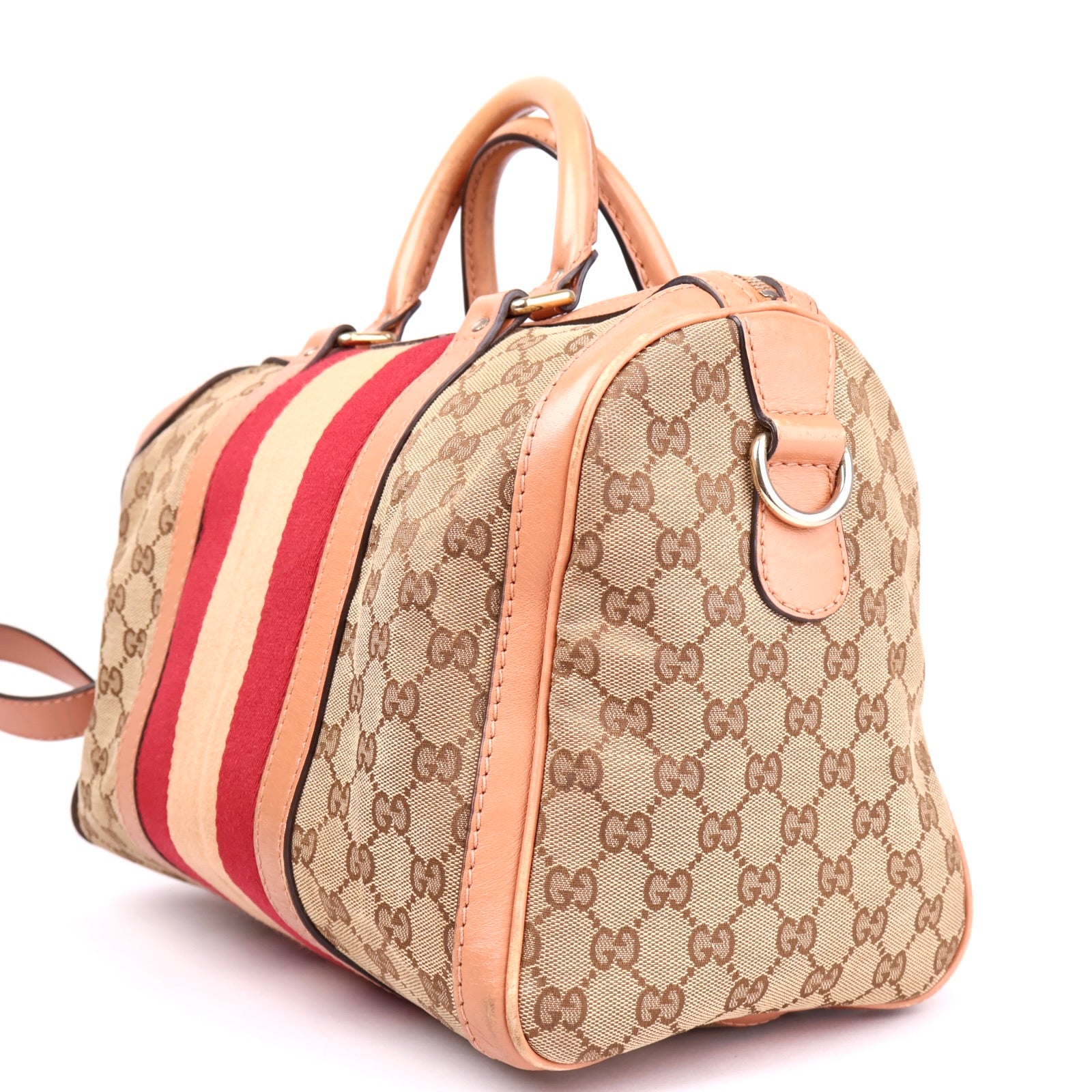 J3615 Gucci Boston Bowling Bag Guccissima Canvas- Pre Owned