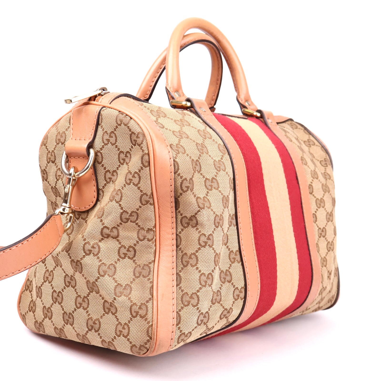 J3615 Gucci Boston Bowling Bag Guccissima Canvas- Pre Owned