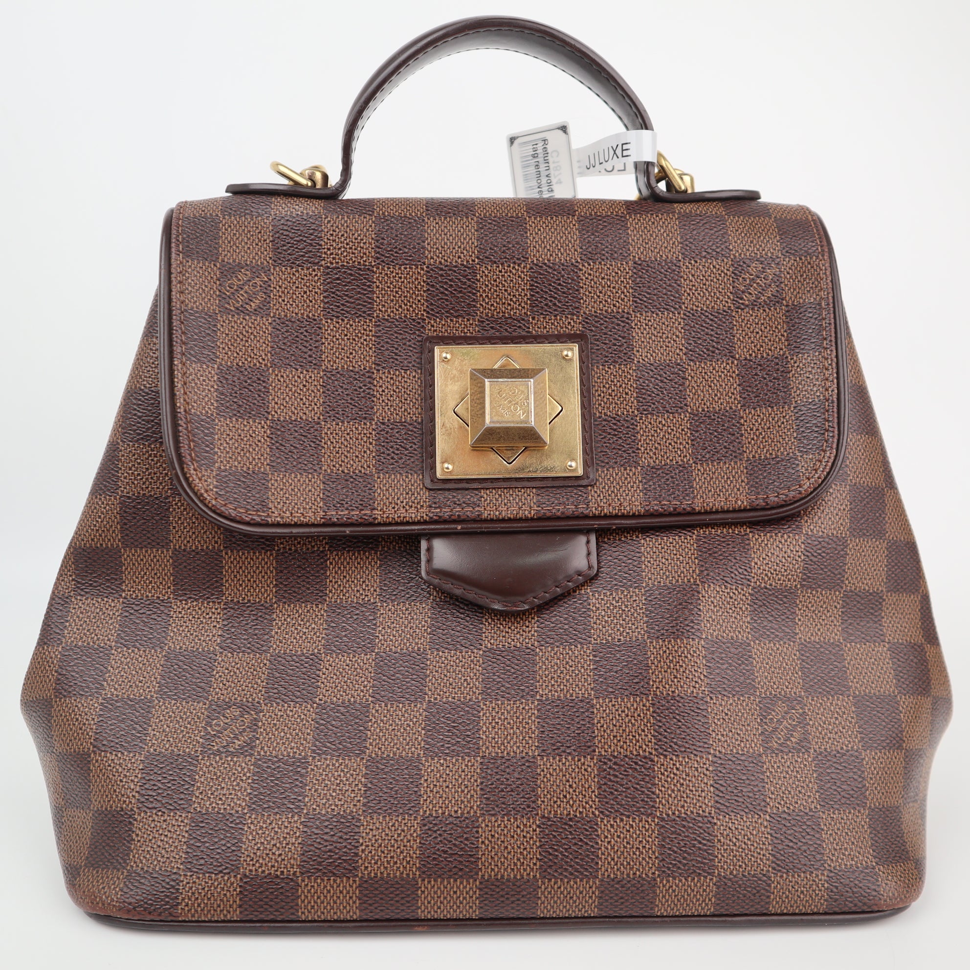Louis Vuitton Damier Ebene Bergamo PM Top Handle Bag C1874 | Pre-Owned Very Good Brown Damier Ebene Coated canvas, leather trim