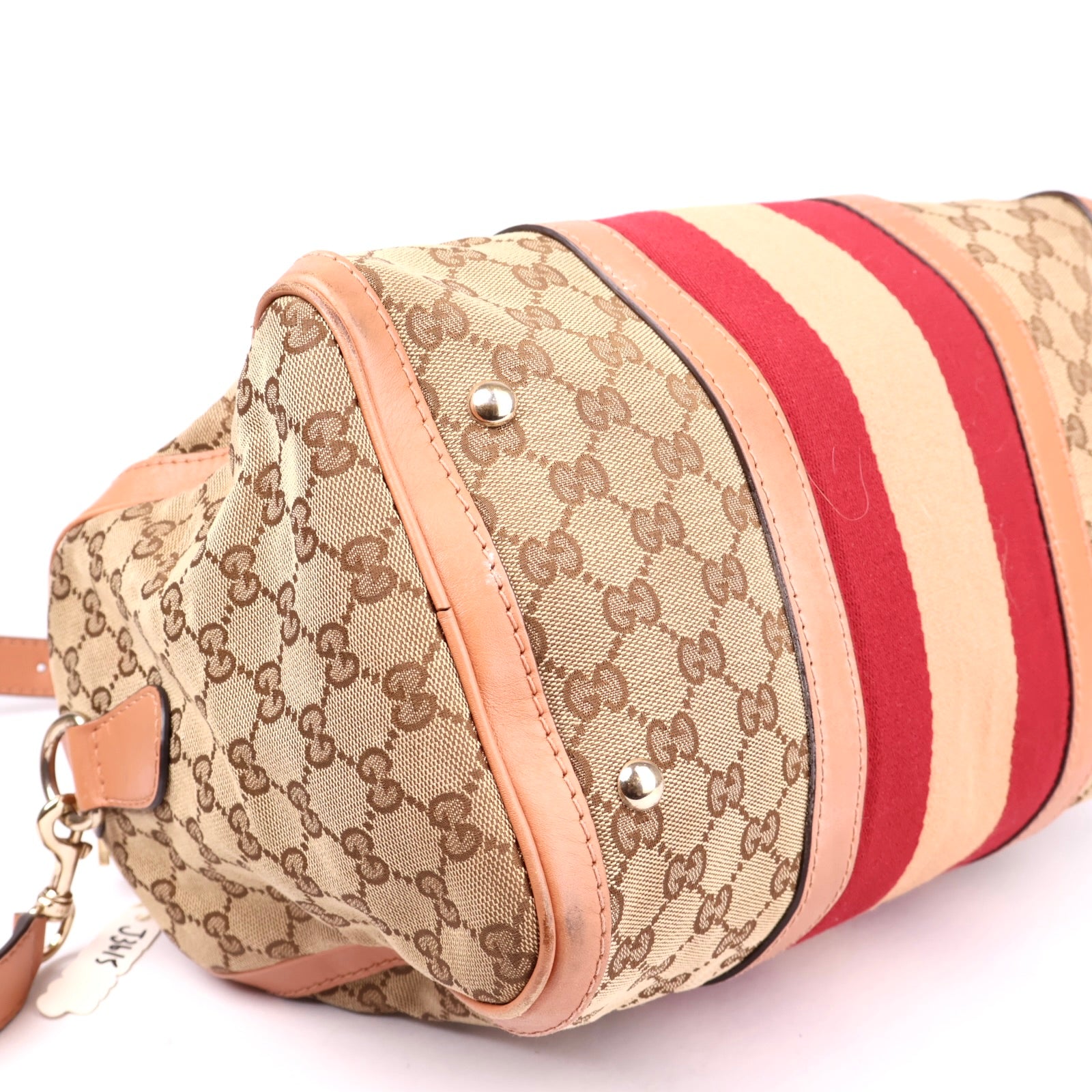 J3615 Gucci Boston Bowling Bag Guccissima Canvas- Pre Owned