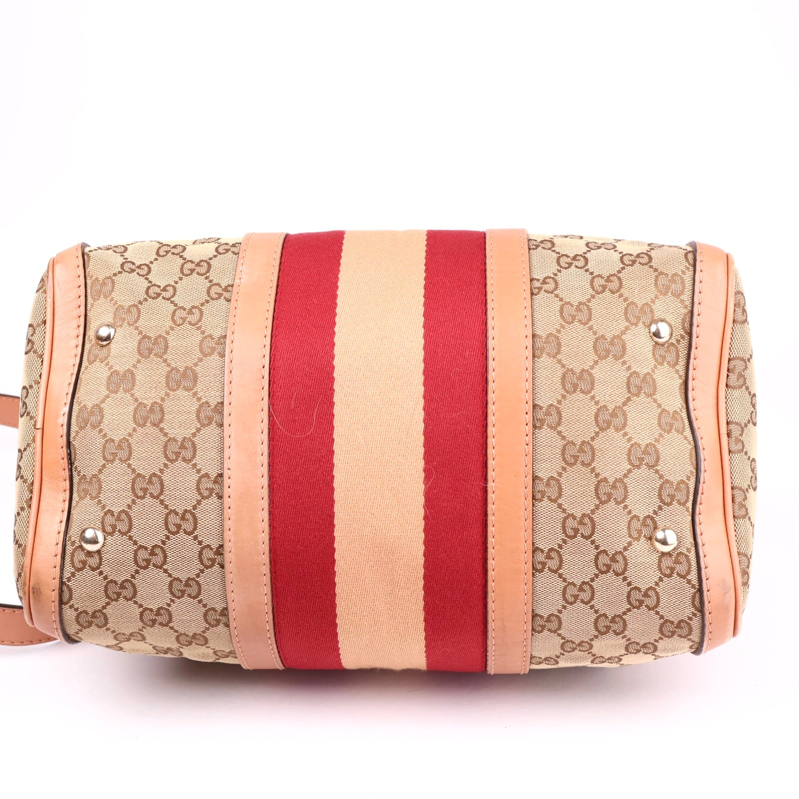 J3615 Gucci Boston Bowling Bag Guccissima Canvas- Pre Owned