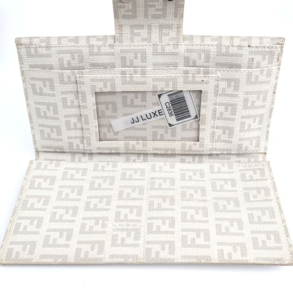 C2836 Fendi Wallet Zucchino Baguette Wallet | Pre-Owned Very Good Brown Zucchino Canvas