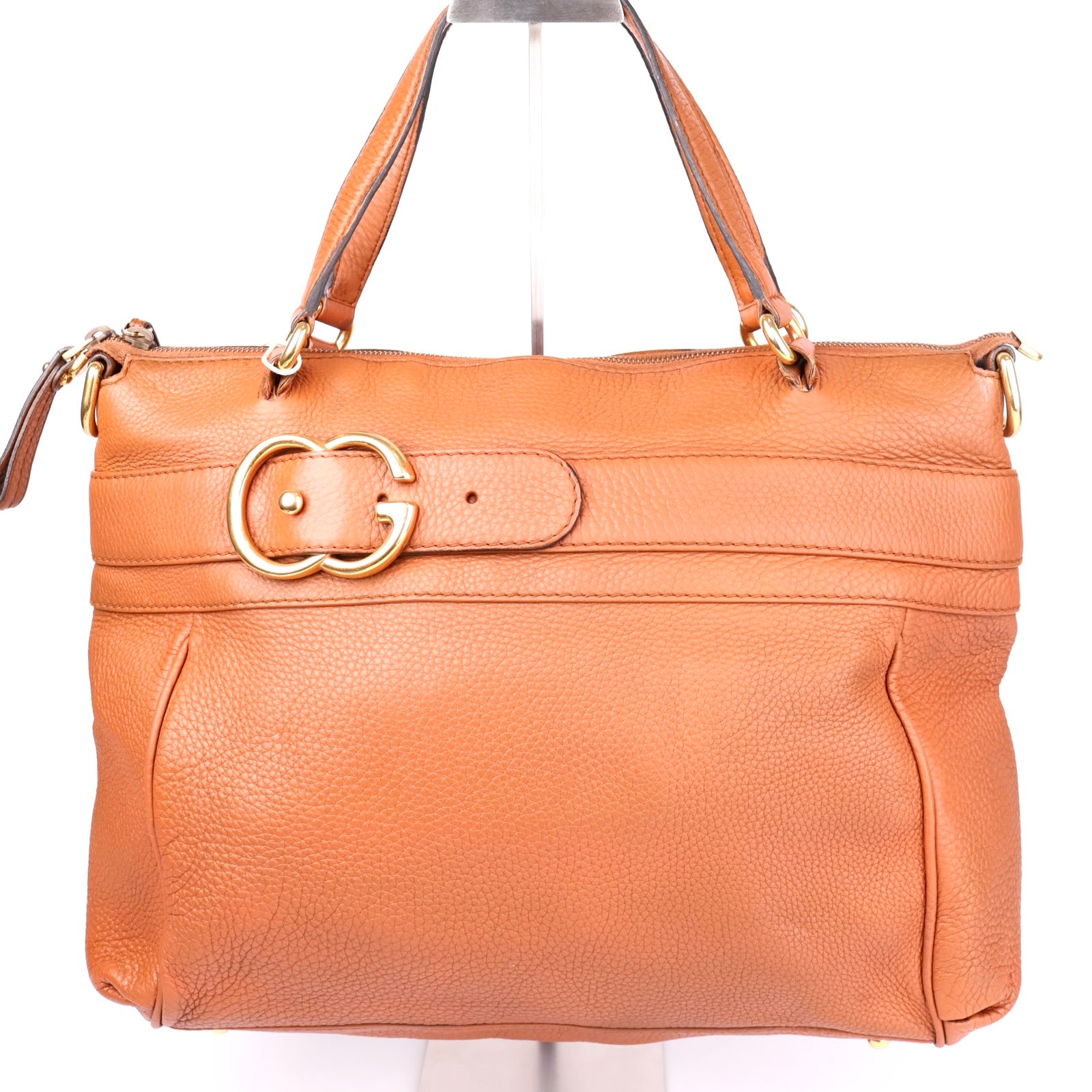 J3614 Gucci Pebbled Calfskin Ride Medium Top Handle Bag- Pre Owned