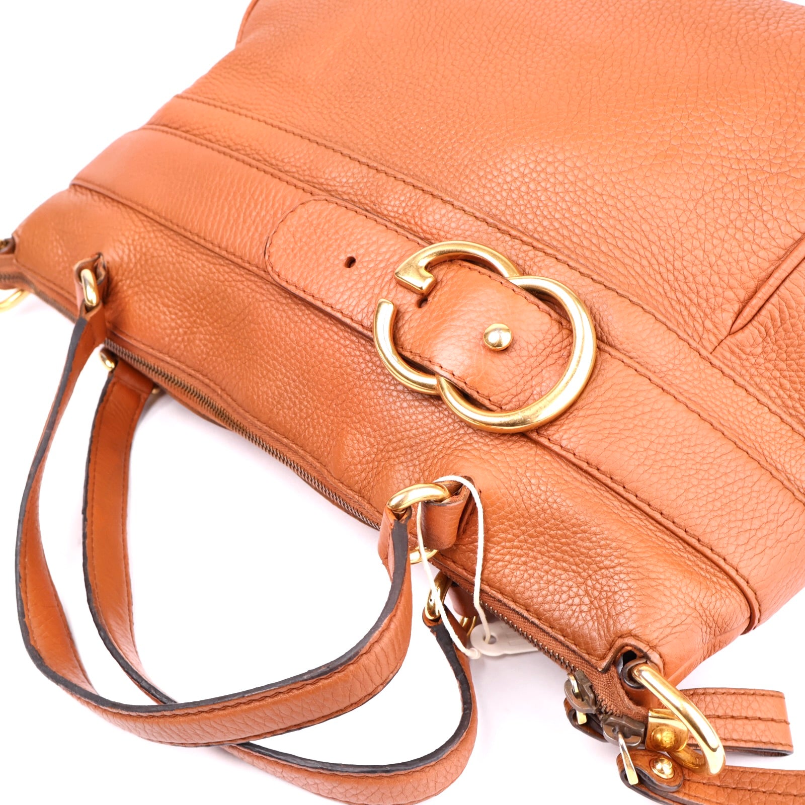 J3614 Gucci Pebbled Calfskin Ride Medium Top Handle Bag- Pre Owned