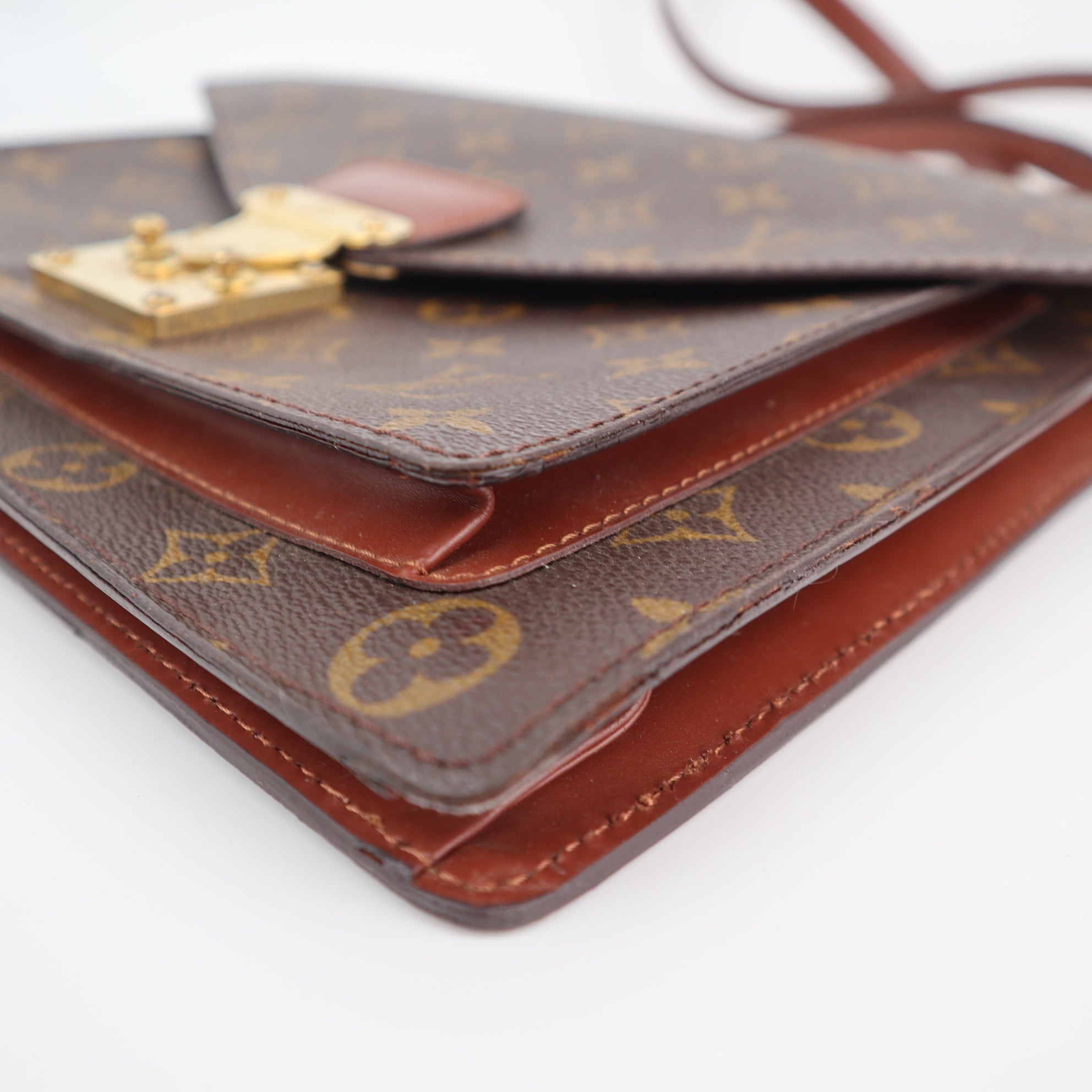 Louis Vuitton Monogram Monceau Shoulder Bag C1875R | Pre-Owned Very Good Brown Monogram Coated canvas, leather trim