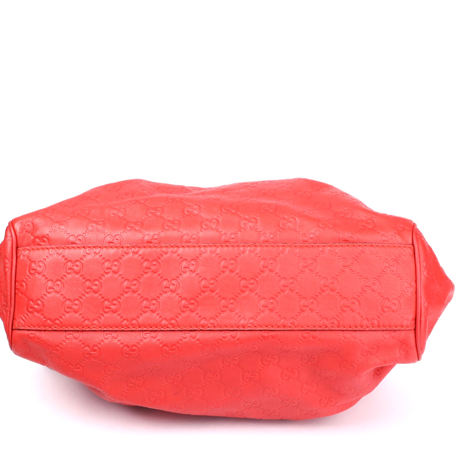 J3603 Gucci Red Guccissima Leather Medium Sukey Tote Bag- Pre Owned