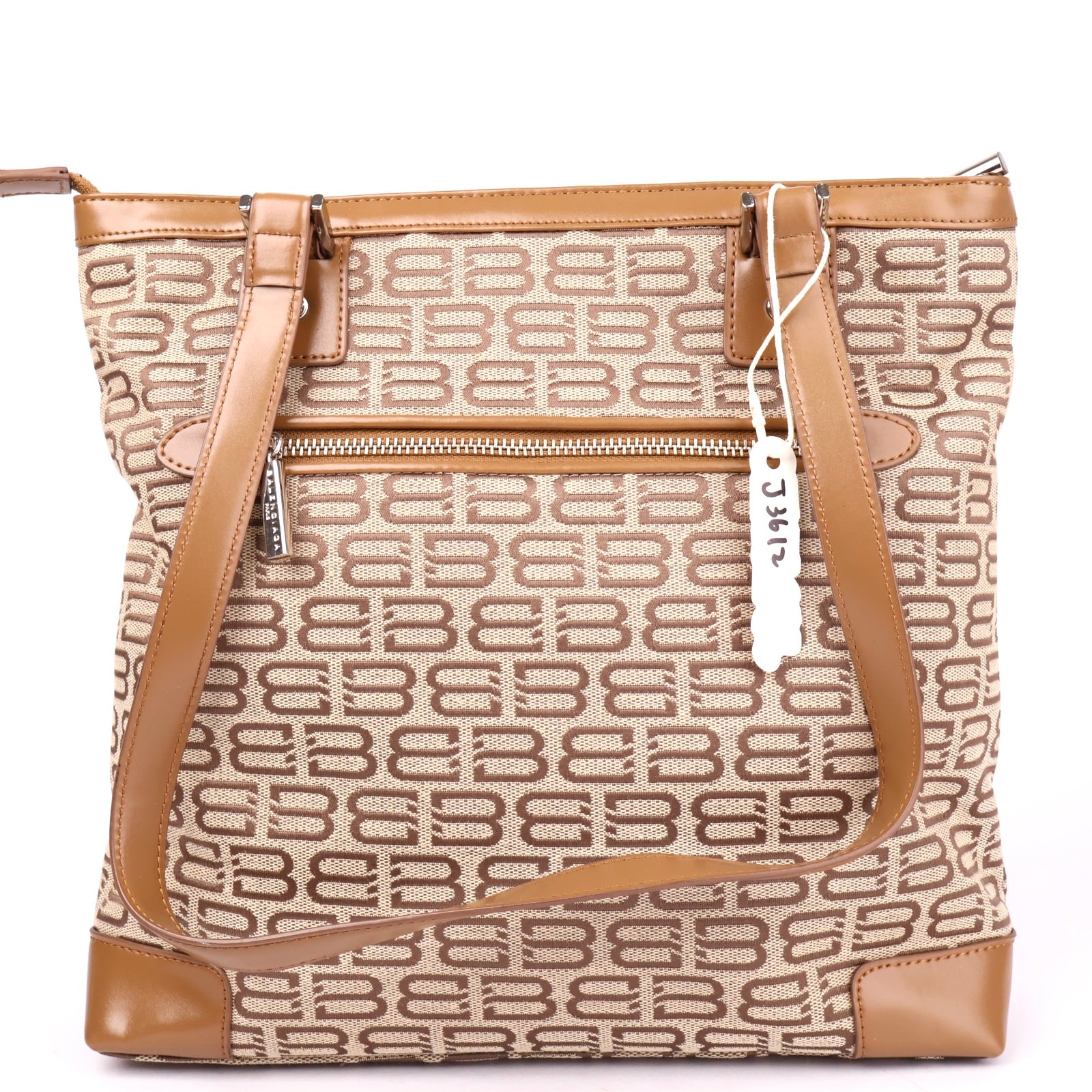 J3612 Balenciaga BB Logo Leather Tote Handbag- Pre Owned