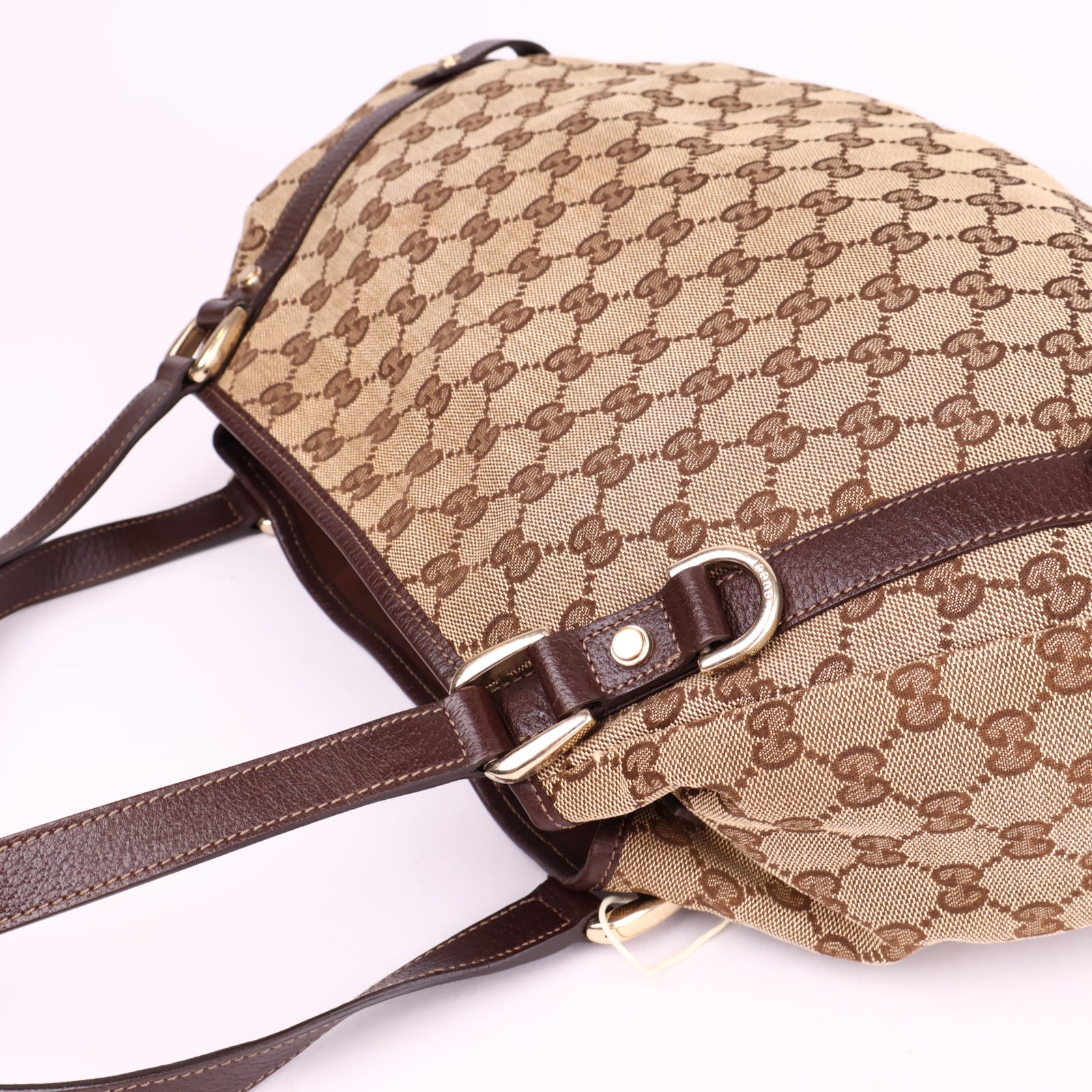 J3613 Gucci Abbey D-Ring Shoulder Bag in Brown- Pre Owned