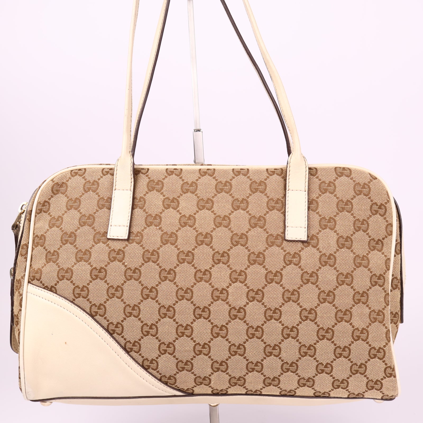 J3607 Gucci Brown GG Canvas New Britt Shoulder Bag- Pre Owned