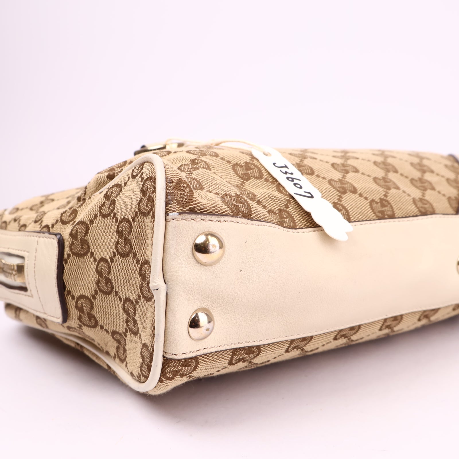 J3607 Gucci Brown GG Canvas New Britt Shoulder Bag- Pre Owned