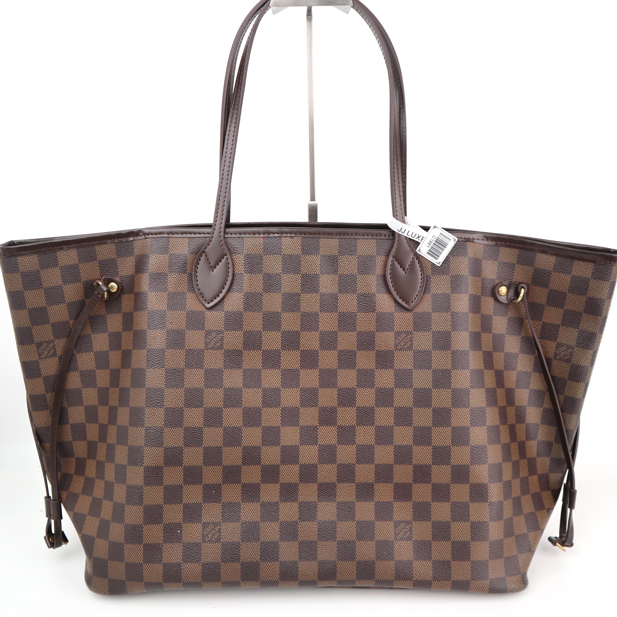 Louis Vuitton Damier Ebene Neverfull GM Shoulder Bag C1881R | Pre-Owned Excellent Brown Damier Ebene Coated canvas, leather trim
