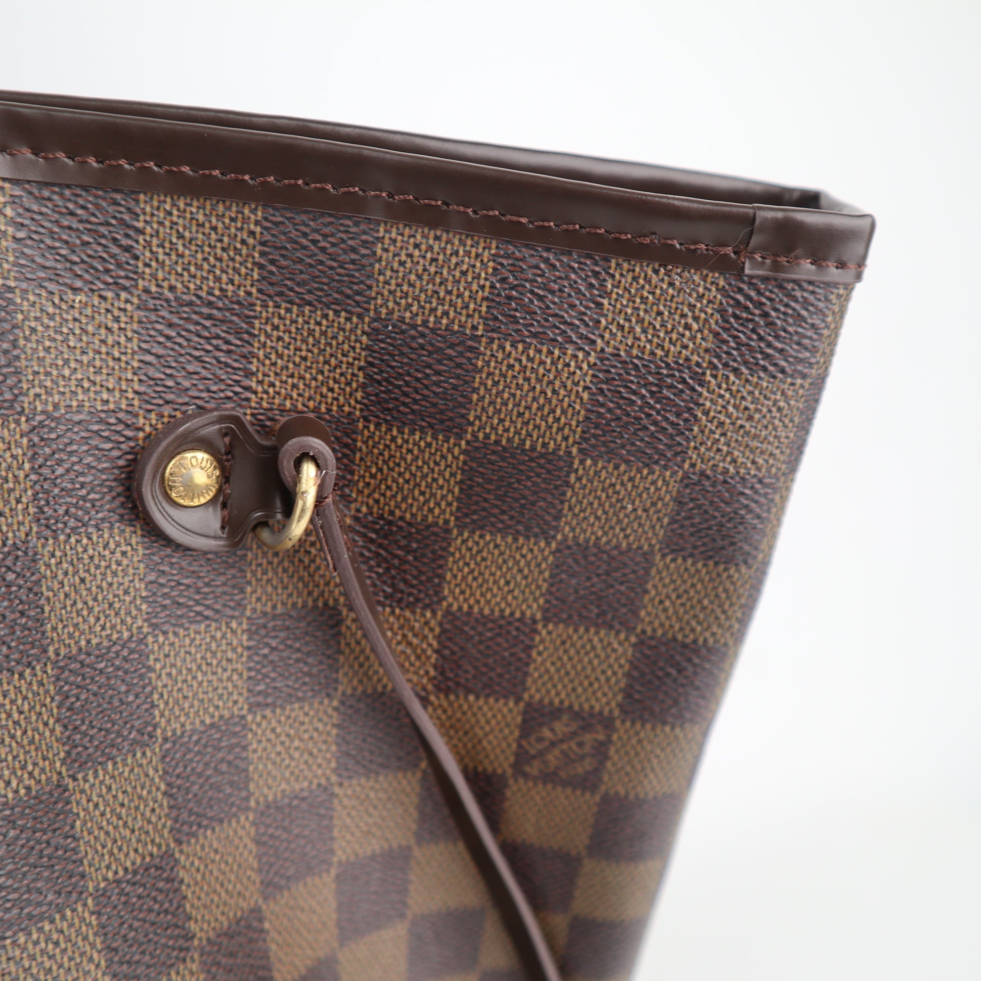 Louis Vuitton Damier Ebene Neverfull GM Shoulder Bag C1881R | Pre-Owned Excellent Brown Damier Ebene Coated canvas, leather trim