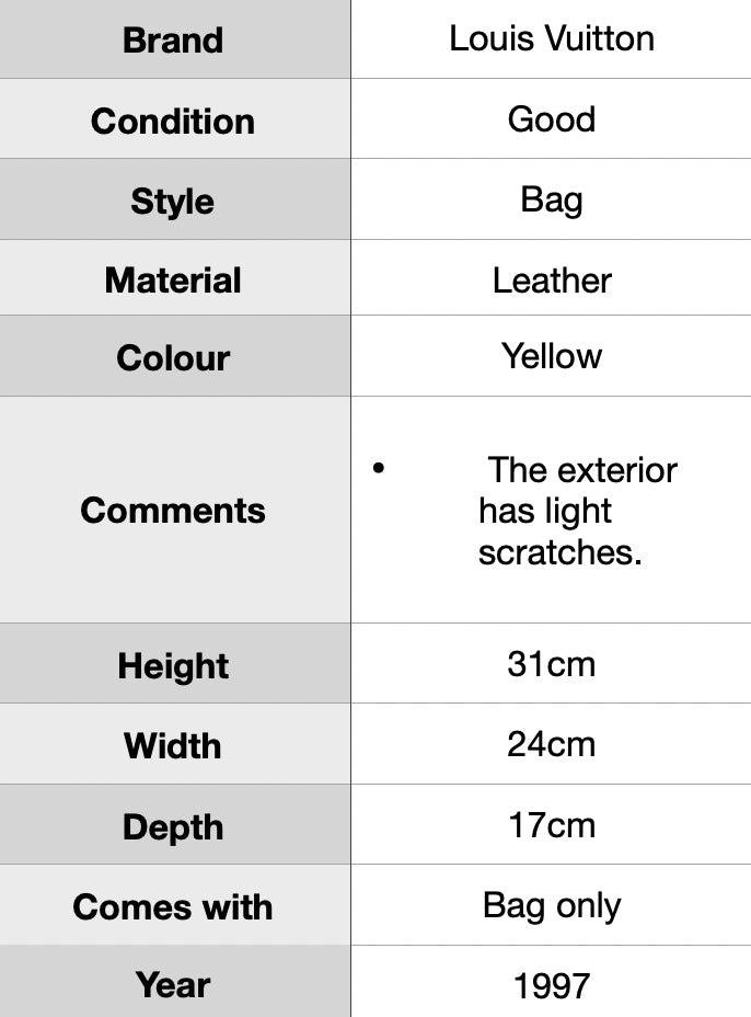 J1904 Louis Vuitton Yellow Epi Alma PM- Pre Owned