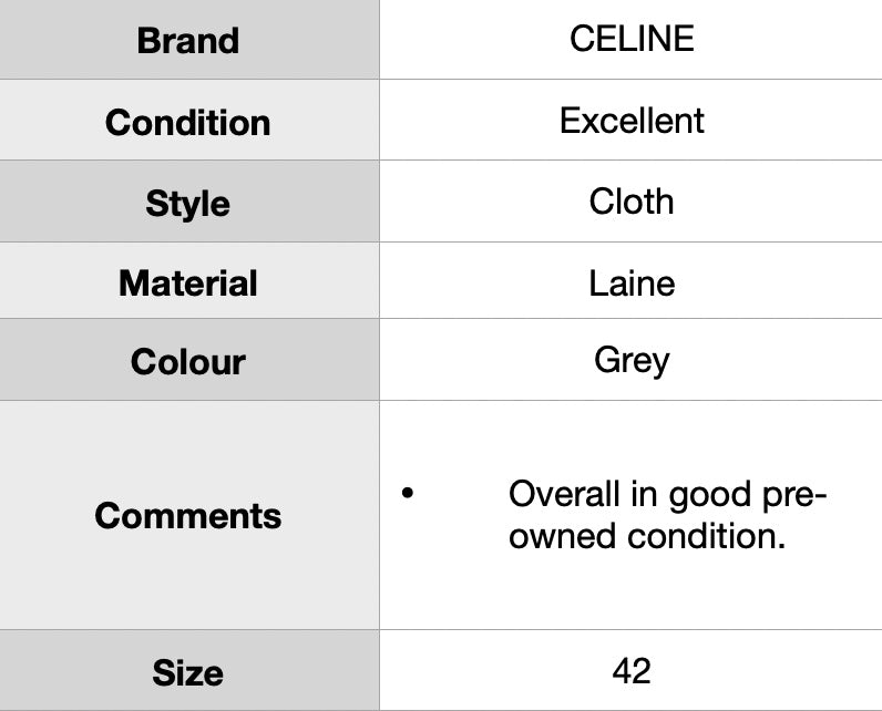 J0988 CELINE JUDE JACKET WITH ELBOW PATCHES IN FLANNEL size 42- Pre Owned