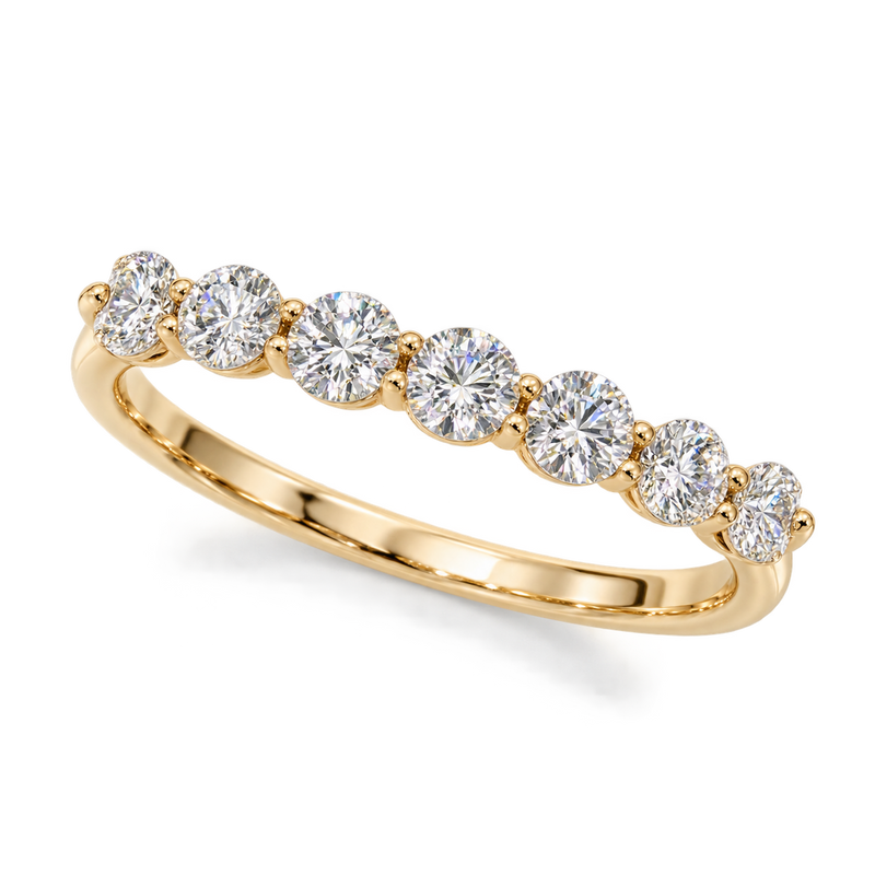 1.480ct Round Lab-Grown Diamond Band Ring | 18K Yellow Gold