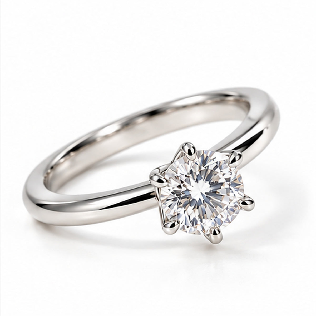 1.020ct Round Lab-Grown Diamond Classic Solitaire Ring | PT950