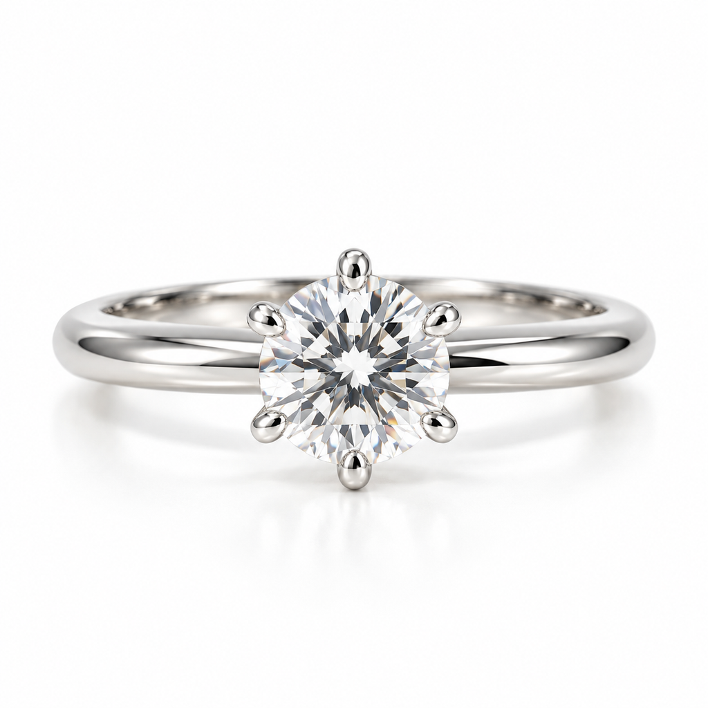 1.020ct Round Lab-Grown Diamond Classic Solitaire Ring | PT950