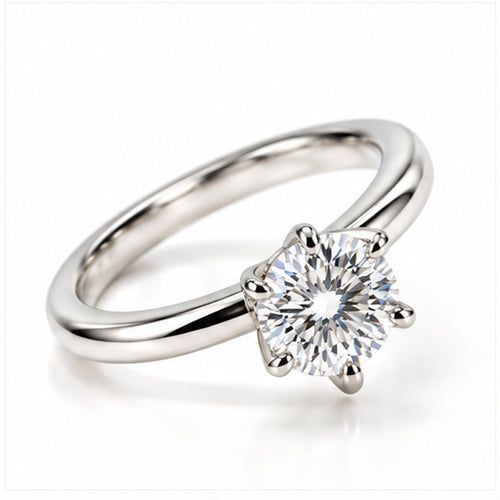 1.550ct Round Lab-Grown Diamond Six-Prong Solitaire Ring | PT950