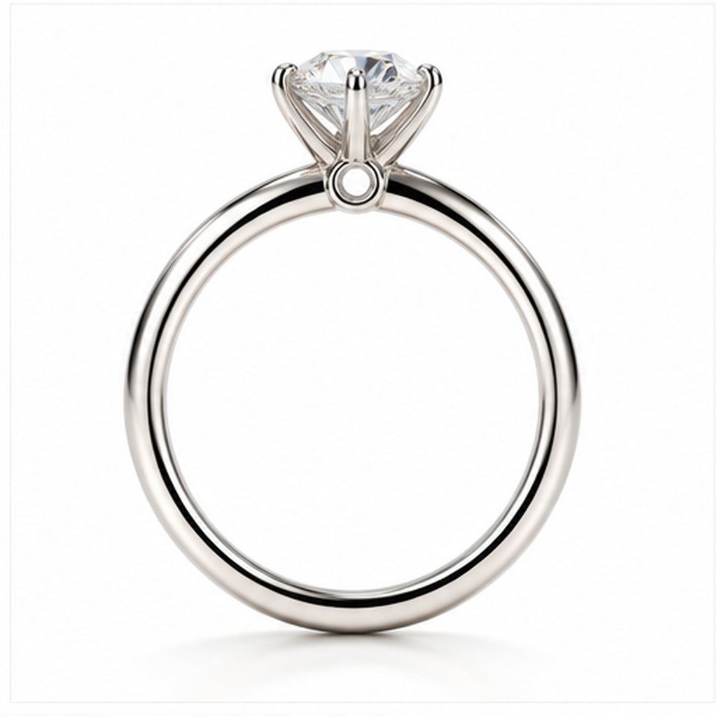 1.550ct Round Lab-Grown Diamond Six-Prong Solitaire Ring | PT950