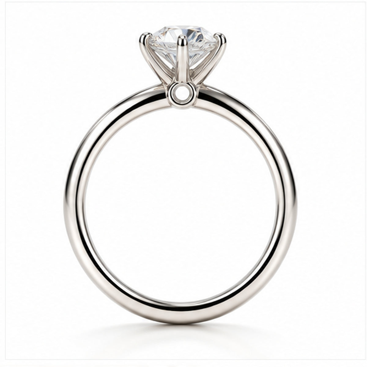 1.550ct Round Lab-Grown Diamond Six-Prong Solitaire Ring | PT950