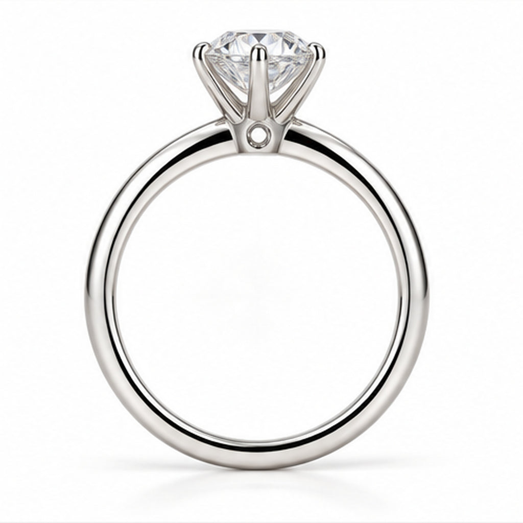 2.050ct Round Lab-Grown Diamond Six-Prong Solitaire Ring | 18K White Gold