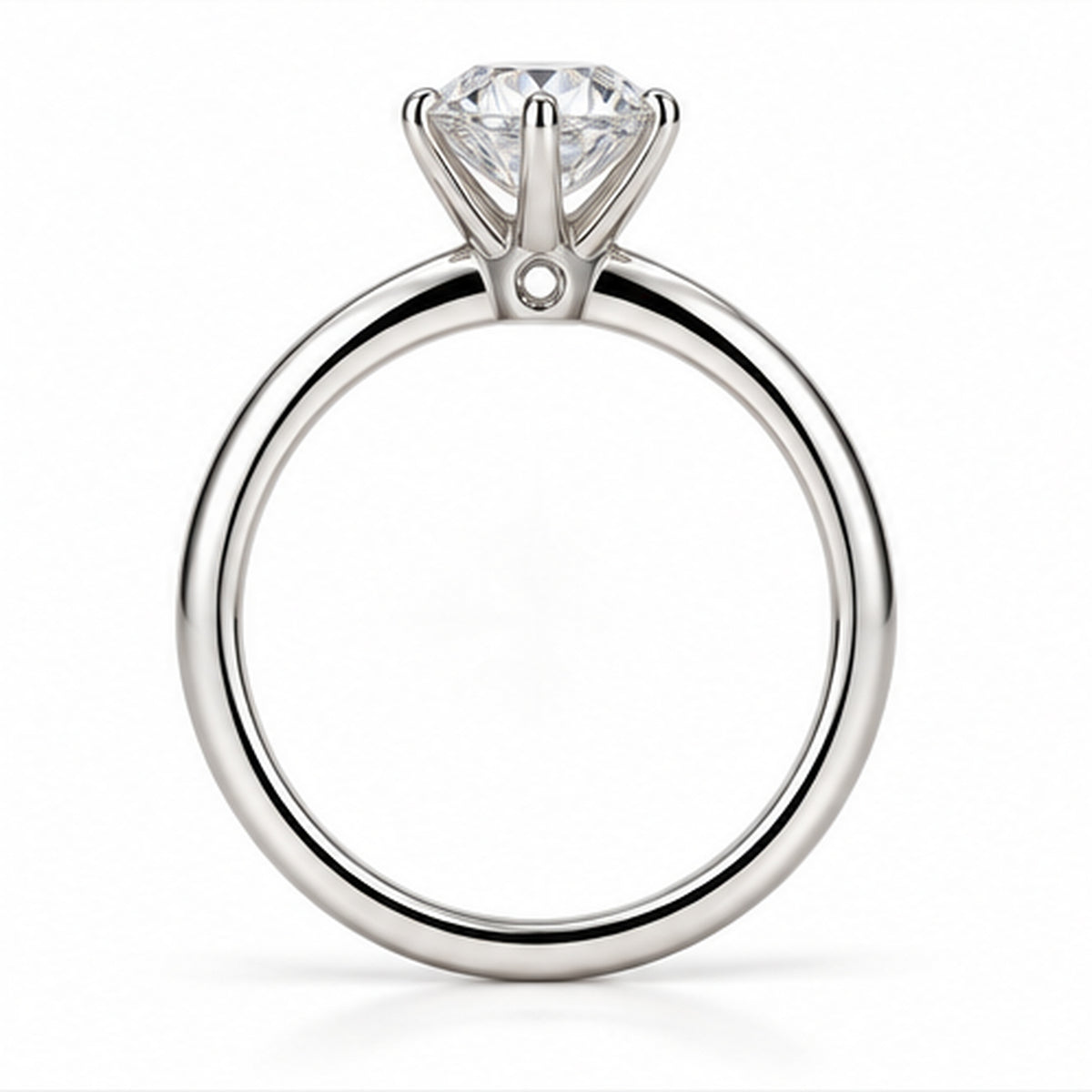 2.050ct Round Lab-Grown Diamond Six-Prong Solitaire Ring | 18K White Gold