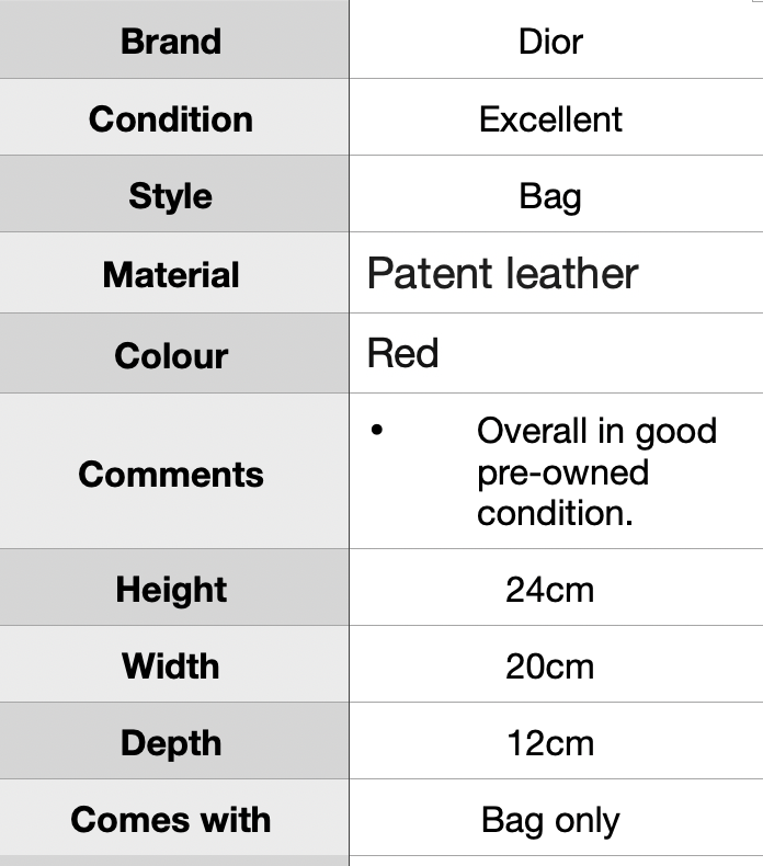 J1923 Dior Lady patent leather handbag - Pre Owned