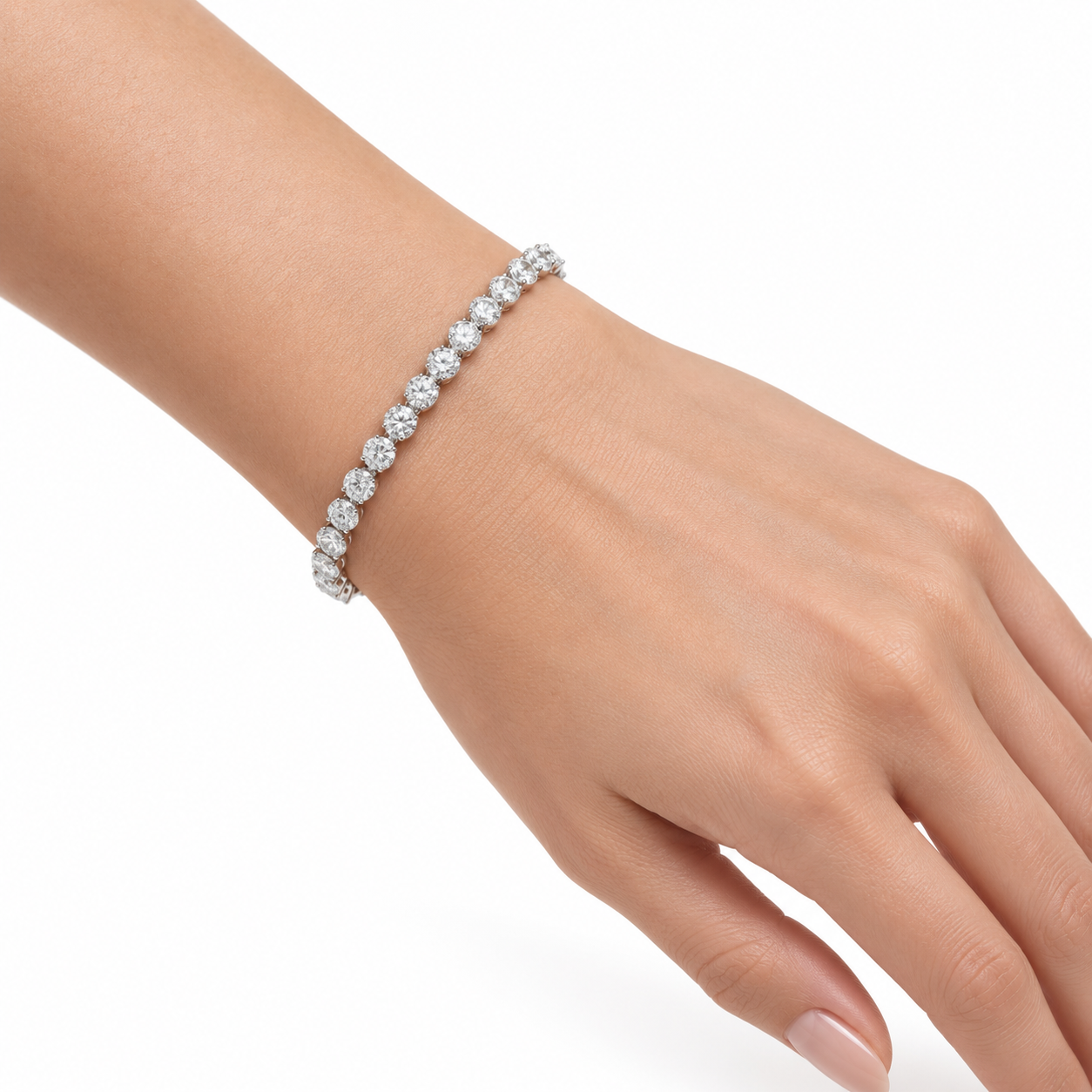 10.222ct Round Lab-Grown Diamond Tennis Bracelet Bracelet | PT950