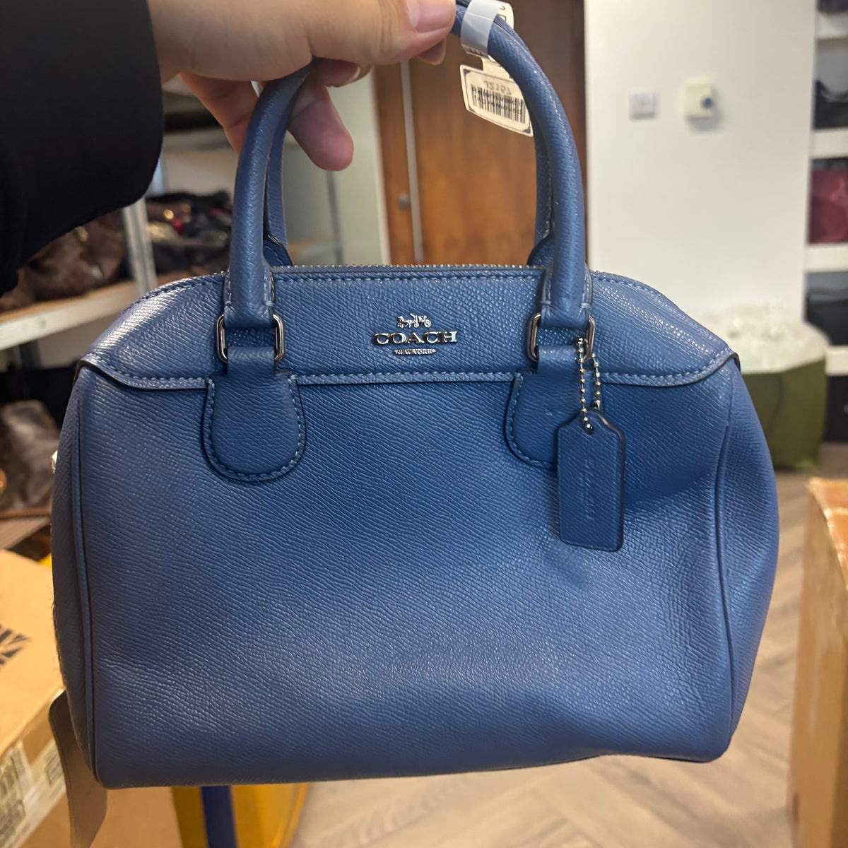 J2157# Handbag Coach Blue leather