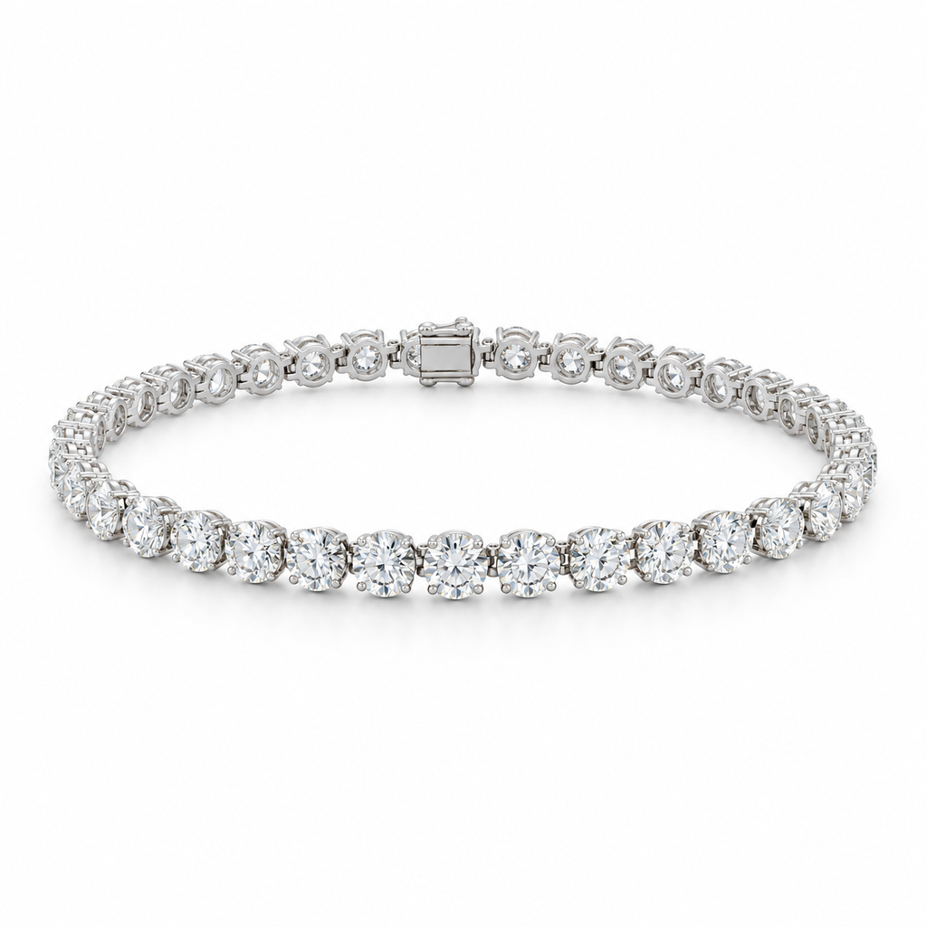 10.222ct Round Lab-Grown Diamond Tennis Bracelet Bracelet | PT950