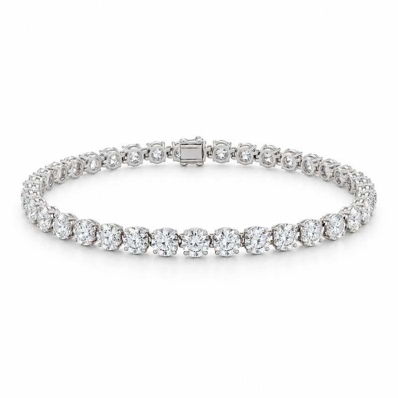 10.222ct Round Lab-Grown Diamond Tennis Bracelet Bracelet | PT950
