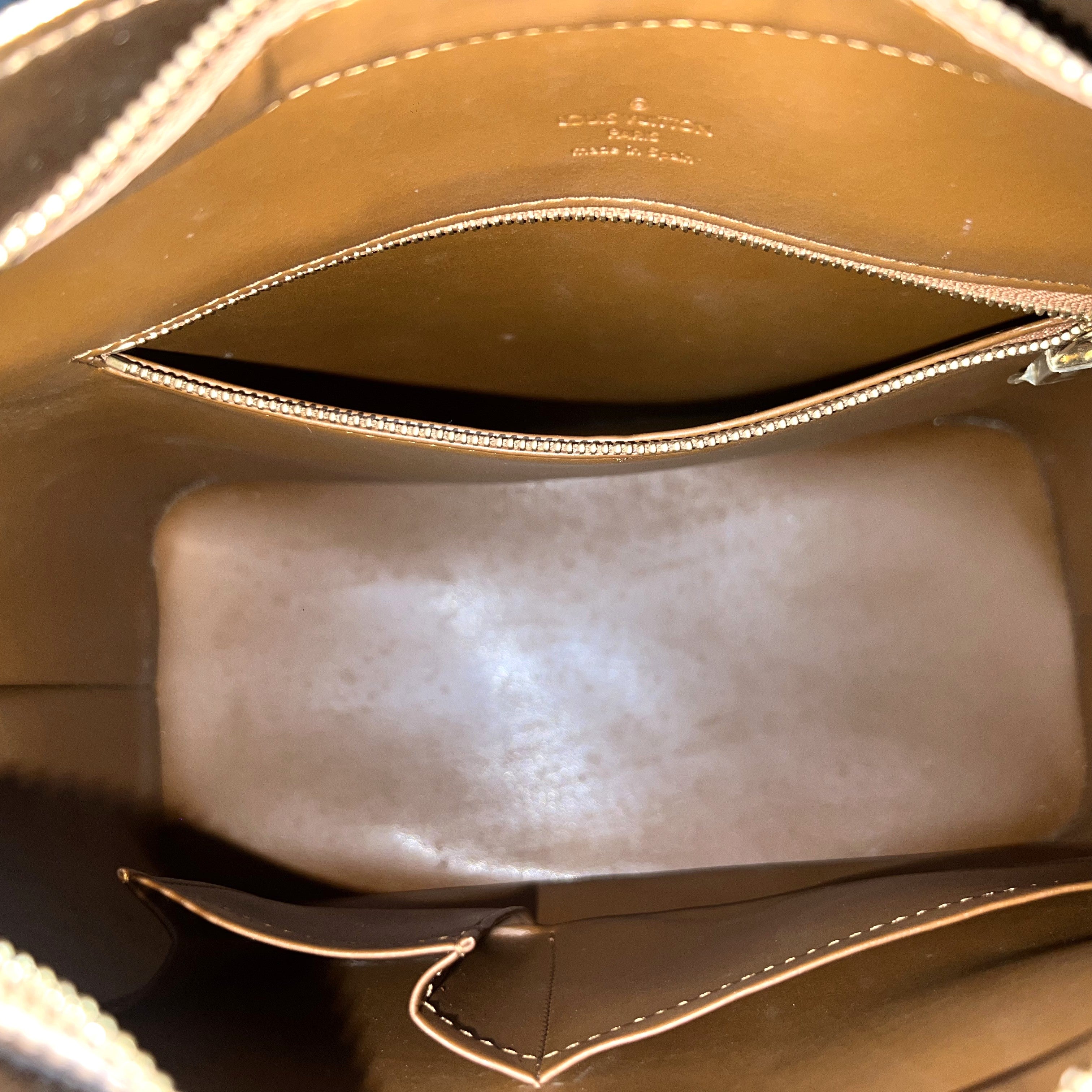 C1197 Louis Vuitton Bronze Monogram Vernis Houston Bag-Pre Owned