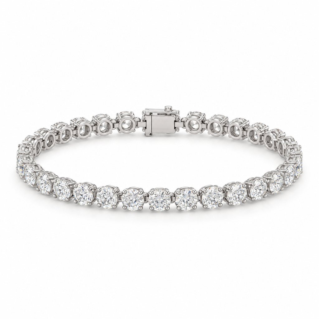 10.222ct Round Lab-Grown Diamond Tennis Bracelet Bracelet | PT950